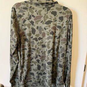 Eddie Bauer Green Camo Long Sleeve Sun Shirt